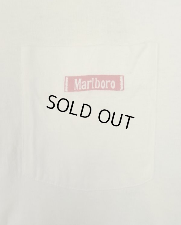 画像3: 90'S MARLBORO シングルステッチ 両面プリント ポケット付き 半袖 Tシャツ ホワイト USA製 (VINTAGE)