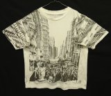 画像: 90'S NEW NOW シングルステッチ 全面プリント 半袖 Tシャツ ホワイト USA製 (VINTAGE)