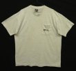 画像1: 90'S L&M PAVING INC シングルステッチ 両面プリント ポケット付き Tシャツ アッシュグレー USA製 (VINTAGE)