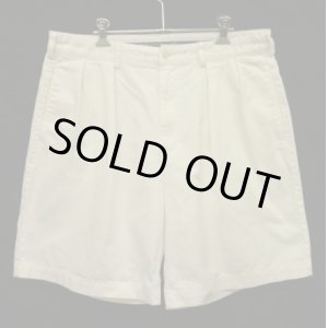 画像: 90'S RALPH LAUREN "TYLER SHORT" ツープリーツ チノショーツ ホワイト USA製 (VINTAGE)