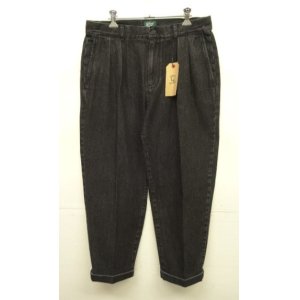 画像: WOODBLOCK "2TUCK BLACK DENIM TROUSER" BLACK (VINTAGE)