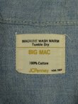 画像2: 70'S BIG MAC コットン100% 耳付き シャンブレーシャツ ブルー USA製 (VINTAGE)