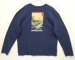 画像1: PATAGONIA "冨士三十六景　駿河薩タ之海上" バックプリント 長袖 Tシャツ ネイビー USA製 (VINTAGE)