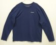 画像4: PATAGONIA "冨士三十六景　駿河薩タ之海上" バックプリント 長袖 Tシャツ ネイビー USA製 (VINTAGE)