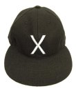 画像2: IDEAL CAP COMPANY "X" ウールキャップ ブラック USA製 (DEADSTOCK)