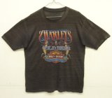 画像: 70'S HARLEY DAVIDSON 両面プリント シングルステッチ 半袖 Tシャツ フェードブラック (VINTAGE)