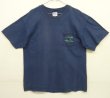 画像3: 90'S TEXAS CHRISTIAN UNIVERSITY 両面プリント ポケット付き Tシャツ ネイビー (VINTAGE)