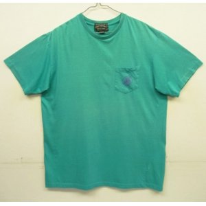 画像: 90'S RALPH LAUREN "POLO COUNTRY" シングルステッチ ポケット付き 半袖 Tシャツ グリーン (VINTAGE)