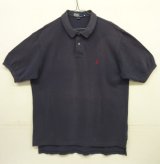 画像: 90'S RALPH LAUREN 半袖 ポロシャツ フェードネイビー USA製 (VINTAGE)