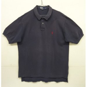 画像: 90'S RALPH LAUREN 半袖 ポロシャツ フェードネイビー USA製 (VINTAGE)