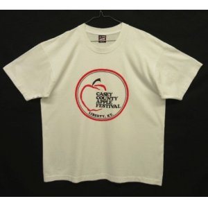 画像: 90'S CASEY COUNTY APPLE FESTIVAL シングルステッチ 半袖 Tシャツ ホワイト USA製 (VINTAGE)