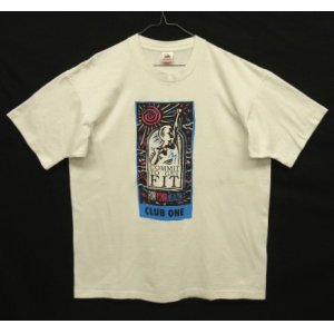 画像: 90'S COMMIT TO GET FIT シングルステッチ 半袖 Tシャツ ホワイト USA製 (VINTAGE)