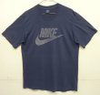 画像1: 80'S NIKE 紺タグ シングルステッチ 半袖 Tシャツ ネイビー USA製 (VINTAGE)