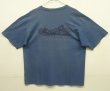 画像1: 90'S PATAGONIA "THE FITZROY SKYLINE" 黒タグ 両面プリント 半袖 Tシャツ ブルー USA製 (VINTAGE)