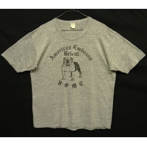 画像: 80'S アメリカ軍 USMC シングルステッチ 半袖 Tシャツ ヘザーグレー USA製 (VINTAGE)