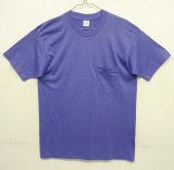 画像: 90'S 5050 コットン/ポリ シングルステッチ 耳付きポケット 半袖 Tシャツ ブルー USA製 (DEADSTOCK)