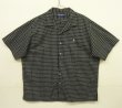 画像1: 90'S RALPH LAUREN "CALDWELL" コットン 半袖 オープンカラーシャツ ブラック/ホワイト グラフチェック (VINTAGE)