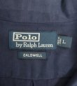 画像2: 90'S RALPH LAUREN "CALDWELL" シルクリネン 裾ロゴ 半袖 オープンカラーシャツ ダークネイビー (VINTAGE)