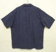 画像4: 90'S RALPH LAUREN "CALDWELL" シルクリネン 裾ロゴ 半袖 オープンカラーシャツ ダークネイビー (VINTAGE)