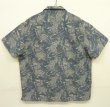 画像3: 90'S RALPH LAUREN リネン/コットン 半袖 オープンカラーシャツ インディゴ/鯉柄 (VINTAGE)