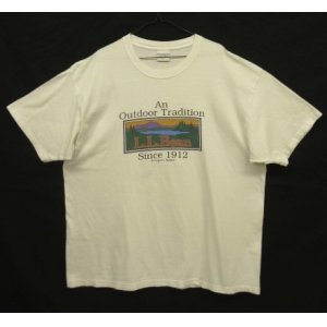 画像: 90'S LL Bean "HARBORSIDE GRAPHICS" シングルステッチ 半袖 Tシャツ ホワイト USA製 (VINTAGE)