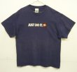 画像1: 00'S NIKE "JUST DO IT." ボックスロゴ 半袖 Tシャツ ネイビー (VINTAGE)