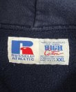 画像2: 90'S RUSSELL ATHLETIC "HIGH COTTON" ヘンリーネック スウェット パーカー ネイビー USA製 (VINTAGE)