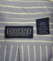 画像2: 90'S LANDS' END "HYDE PARK OXFORD" オックスフォード 長袖 BDシャツ ブルー/ホワイト ストライプ USA製 (VINTAGE)