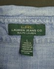 画像2: 00'S RALPH LAUREN LRL マチ付き プルオーバー シャンブレーシャツ ブルー (VINTAGE)