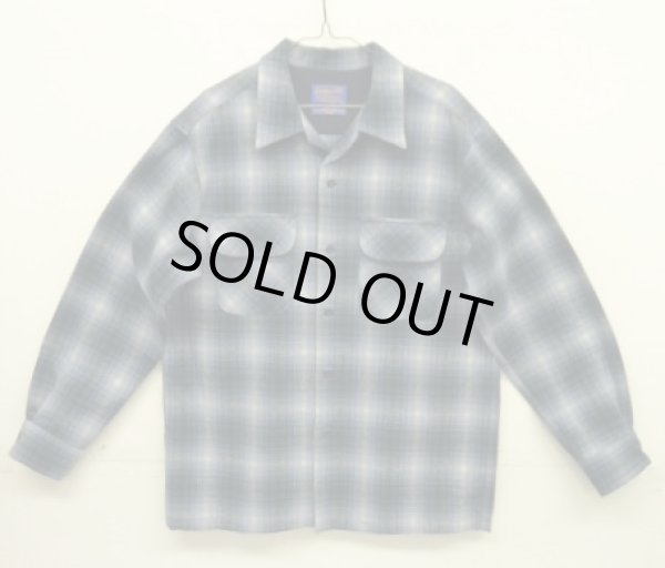 画像1: 90'S PENDLETON "BOARD SHIRT" ウール オープンカラーシャツ オンブレチェック メキシコ製 (DEADSTOCK)