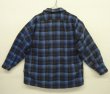 画像4: 70'S PENDLETON "BOARD SHIRT" ウール オープンカラーシャツ チェック柄 USA製 (VINTAGE)