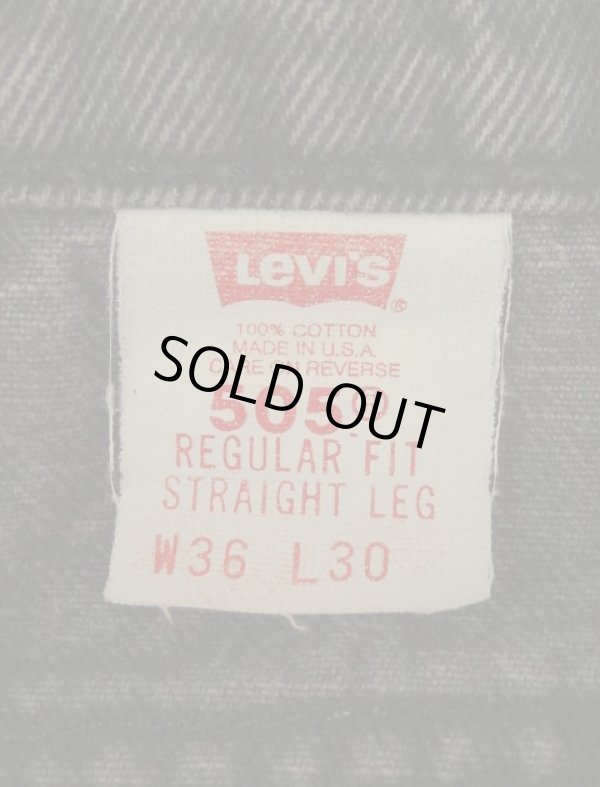 画像2: 90'S LEVIS 505 デニム ブラック USA製 W36L30 (VINTAGE)