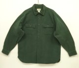 画像: 00'S LL Bean シャモアクロス 長袖 シャツ ダークグリーン (VINTAGE)