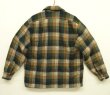 画像4: 70'S PENDLETON "BOARD SHIRT" ウール オープンカラーシャツ チェック柄 USA製 (VINTAGE)