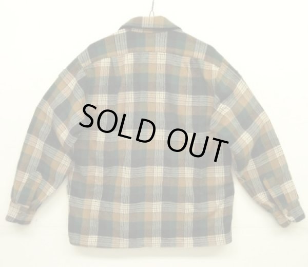 画像4: 70'S PENDLETON "BOARD SHIRT" ウール オープンカラーシャツ チェック柄 USA製 (VINTAGE)