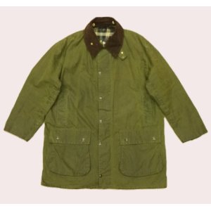 画像: 80'S BARBOUR 2クレスト 旧タグ "BORDER" オイルドジャケット オリーブ イングランド製 (VINTAGE)