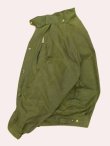 画像5: 90'S BARBOUR 3クレスト 旧タグ "WAX COTTON BLOUSON" 襟レザー ショート丈 オイルドジャケット オリーブ イングランド製 (VINTAGE)