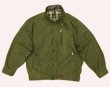 画像1: 90'S BARBOUR 3クレスト 旧タグ "WAX COTTON BLOUSON" 襟レザー ショート丈 オイルドジャケット オリーブ イングランド製 (VINTAGE)