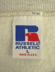 画像2: 90'S RUSSELL ATHLETIC 前Vガゼット付き クルーネック スウェットシャツ オートミールヘザー USA製 (VINTAGE)