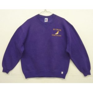 画像: 90'S RUSSELL ATHLETIC "ウイングフット" 前Vガゼット付き クルーネック スウェットシャツ グレープ USA製 (VINTAGE)