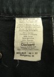 画像3: 00'S CARHARTT ダック ダブルニーペインターパンツ フェードブラック W38L30 (VINTAGE)