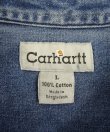 画像2: 00'S CARHARTT メタルボタン デニム 長袖 ワークシャツ インディゴ (VINTAGE)