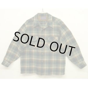 画像: 70'S PENDLETON "BOARD SHIRT" ウール オープンカラーシャツ チェック柄 USA製 (VINTAGE)