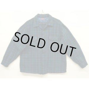 画像: 60'S PENDLETON "BOARD SHIRT" ウール オープンカラーシャツ チェック柄 USA製 (VINTAGE)