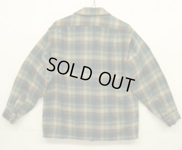 画像3: 70'S PENDLETON "BOARD SHIRT" ウール オープンカラーシャツ チェック柄 USA製 (VINTAGE)