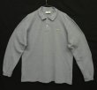 画像1: 80'S CHEMISE LACOSTE 長袖 ポロシャツ ブルーグレーヘザー フランス製 (VINTAGE)