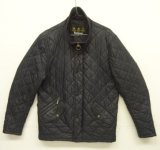 画像: BARBOUR 3クレスト "CHELSEA RIB NECK" キルティングジャケット ブラック (VINTAGE)