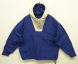 画像1: 90'S J.CREW 旧タグ コットン カラーブロック アノラックパーカー ホワイト/ブルー (VINTAGE)