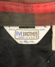 画像2: 80'S FIVE BROTHER 三角タグ 裏地キルティング フランネルシャツ チェック柄 USA製 (VINTAGE)