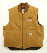 画像: 00'S CARHARTT 裏地キルティング ダックベスト ブラウン USA製 (VINTAGE)